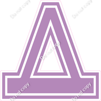 18" Greek Individual Flat Lavender - Alphabet Pieces Delta
