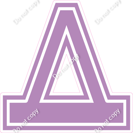 18" Greek Individual Flat Lavender - Alphabet Pieces Delta