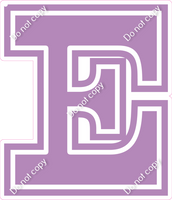 18" Greek Individual Flat Lavender - Alphabet Pieces Epsilon