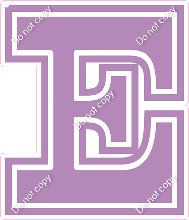 18" Greek Individual Flat Lavender - Alphabet Pieces Epsilon
