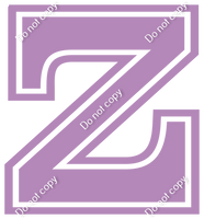18" Greek Individual Flat Lavender - Alphabet Pieces Zeta