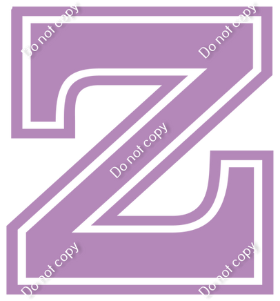 18" Greek Individual Flat Lavender - Alphabet Pieces Zeta
