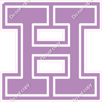 18" Greek Individual Flat Lavender - Alphabet Pieces Eta