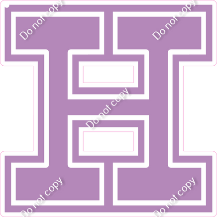 18" Greek Individual Flat Lavender - Alphabet Pieces Eta