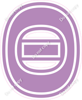 18" Greek Individual Flat Lavender - Alphabet Pieces Theta