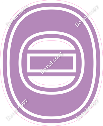 18" Greek Individual Flat Lavender - Alphabet Pieces Theta