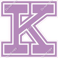 18" Greek Individual Flat Lavender - Alphabet Pieces Kappa