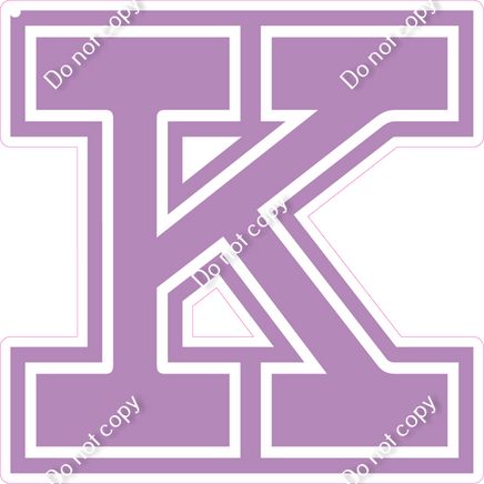 18" Greek Individual Flat Lavender - Alphabet Pieces Kappa