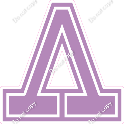 18" Greek Individual Flat Lavender - Alphabet Pieces Lambda