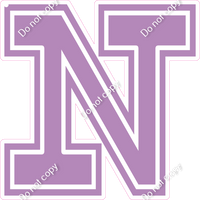 18" Greek Individual Flat Lavender - Alphabet Pieces Nu