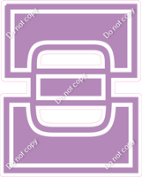 18" Greek Individual Flat Lavender - Alphabet Pieces Xi