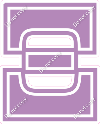 18" Greek Individual Flat Lavender - Alphabet Pieces Xi