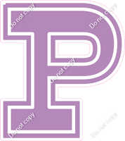 18" Greek Individual Flat Lavender - Alphabet Pieces Rho