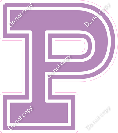 18" Greek Individual Flat Lavender - Alphabet Pieces Rho