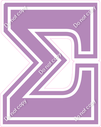 18" Greek Individual Flat Lavender - Alphabet Pieces Sigma
