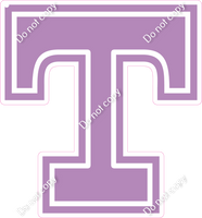 18" Greek Individual Flat Lavender - Alphabet Pieces Tau