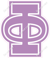 18" Greek Individual Flat Lavender - Alphabet Pieces Phi