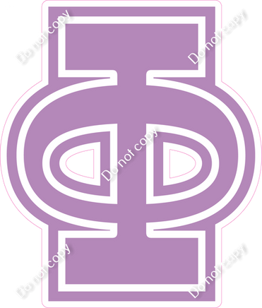 18" Greek Individual Flat Lavender - Alphabet Pieces Phi