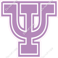 18" Greek Individual Flat Lavender - Alphabet Pieces Psi