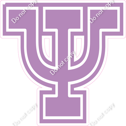 18" Greek Individual Flat Lavender - Alphabet Pieces Psi