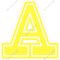 18" Greek Individual Flat Lemon - Alphabet Pieces Alpha