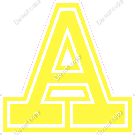 18" Greek Individual Flat Lemon - Alphabet Pieces Alpha