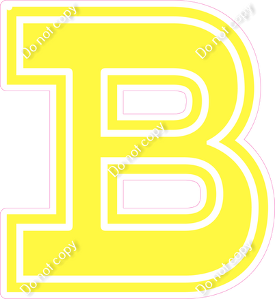 18" Greek Individual Flat Lemon - Alphabet Pieces Beta