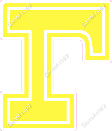 18" Greek Individual Flat Lemon - Alphabet Pieces Gamma