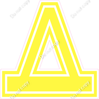 18" Greek Individual Flat Lemon - Alphabet Pieces Delta
