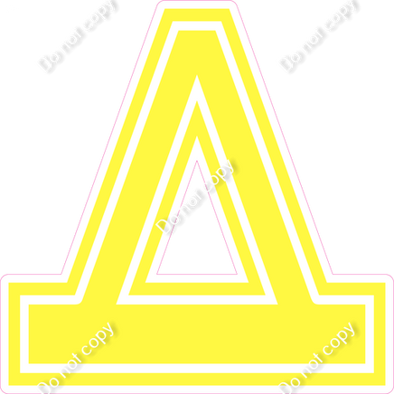 18" Greek Individual Flat Lemon - Alphabet Pieces Delta