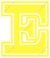 18" Greek Individual Flat Lemon - Alphabet Pieces Epsilon