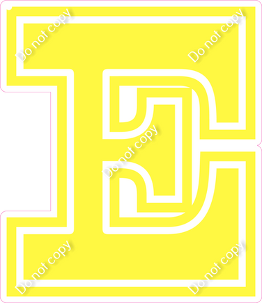 18" Greek Individual Flat Lemon - Alphabet Pieces Epsilon