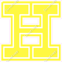 18" Greek Individual Flat Lemon - Alphabet Pieces Eta