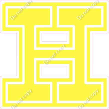 18" Greek Individual Flat Lemon - Alphabet Pieces Eta