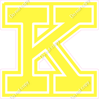 18" Greek Individual Flat Lemon - Alphabet Pieces Kappa