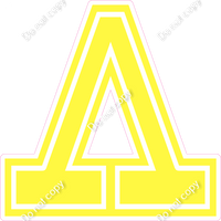 18" Greek Individual Flat Lemon - Alphabet Pieces Lambda