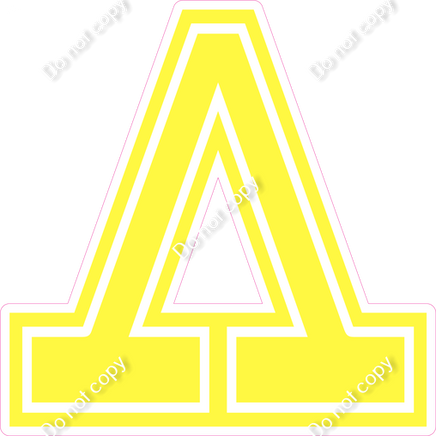 18" Greek Individual Flat Lemon - Alphabet Pieces Lambda