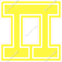 18" Greek Individual Flat Lemon - Alphabet Pieces Pi