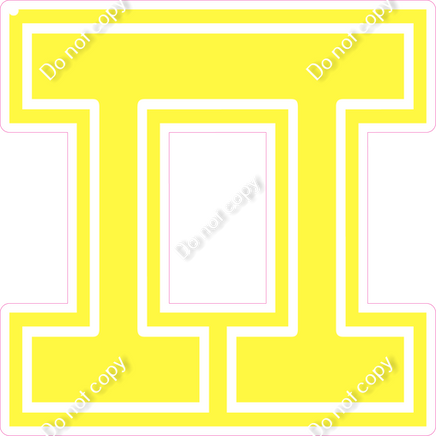 18" Greek Individual Flat Lemon - Alphabet Pieces Pi