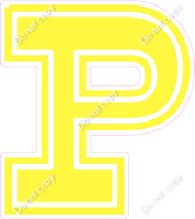 18" Greek Individual Flat Lemon - Alphabet Pieces Rho