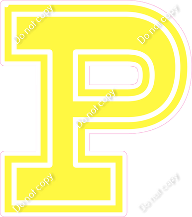 18" Greek Individual Flat Lemon - Alphabet Pieces Rho