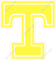 18" Greek Individual Flat Lemon - Alphabet Pieces Tau