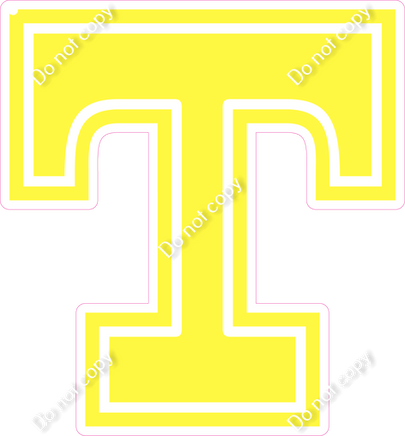 18" Greek Individual Flat Lemon - Alphabet Pieces Tau