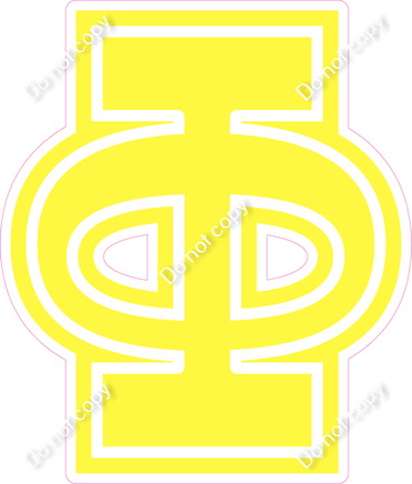 18" Greek Individual Flat Lemon - Alphabet Pieces Phi