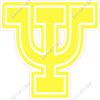 18" Greek Individual Flat Lemon - Alphabet Pieces Psi