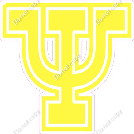 18" Greek Individual Flat Lemon - Alphabet Pieces Psi