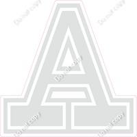18" Greek Individual Flat Light Grey - Alphabet Pieces Alpha