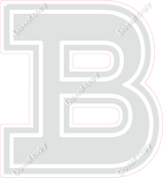 18" Greek Individual Flat Light Grey - Alphabet Pieces Beta