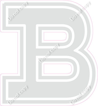 18" Greek Individual Flat Light Grey - Alphabet Pieces Beta