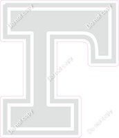 18" Greek Individual Flat Light Grey - Alphabet Pieces Gamma